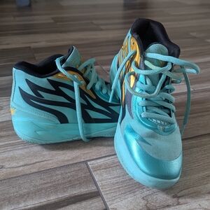 Puma Kids Teal and Black Sneakers